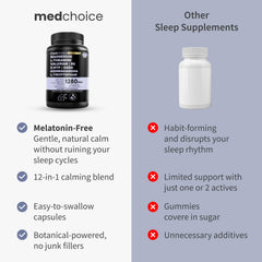 MEDCHOICE Nighttime routine scene with glass of water for easy wind-down.