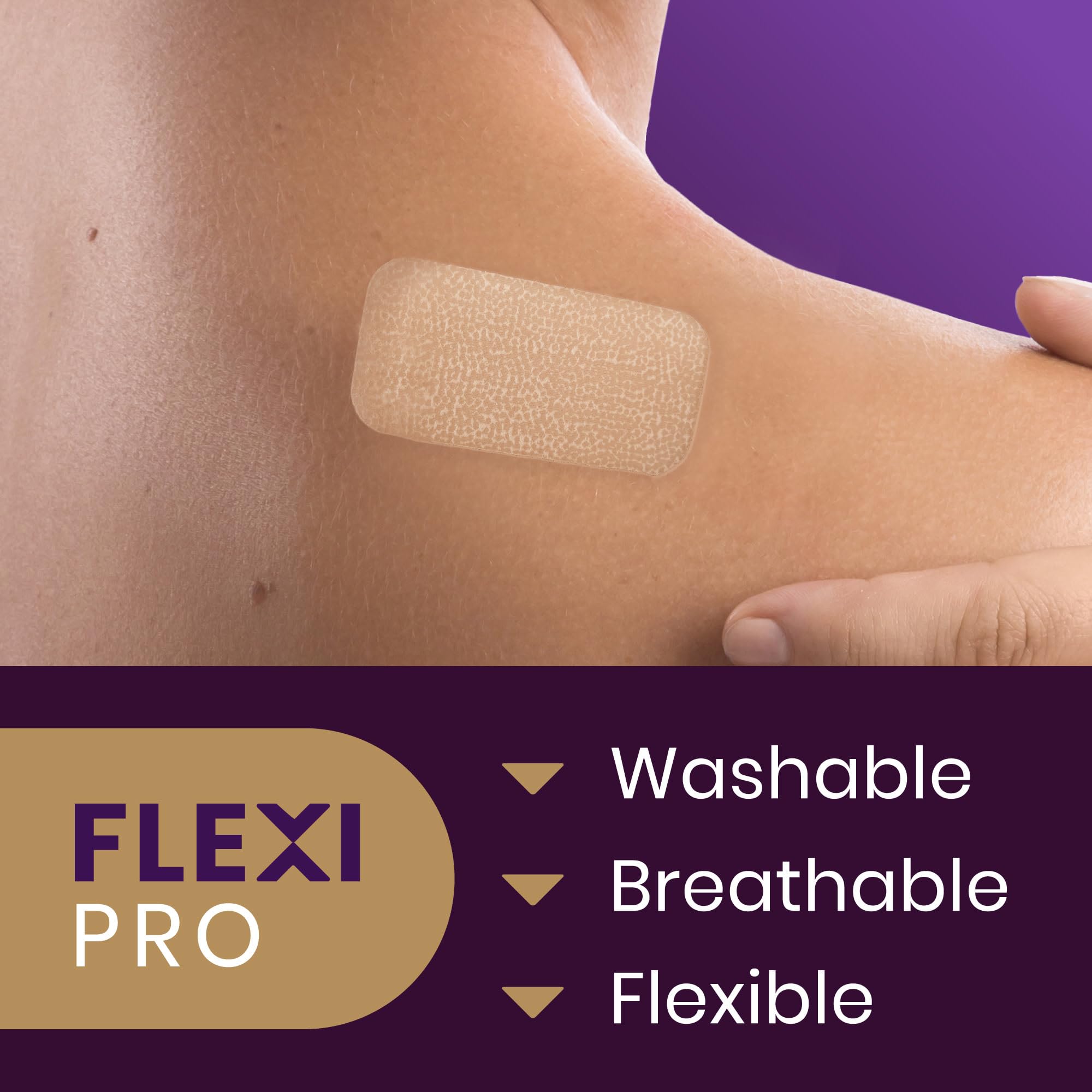 Mederma breathable, flexible scar sheet designed for comfortable all-day wear.