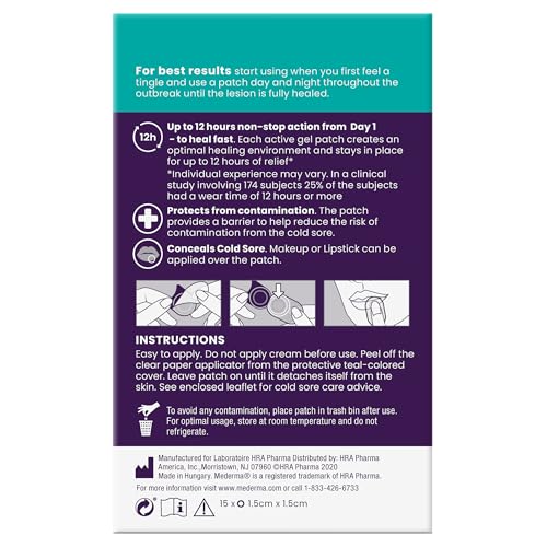 Mederma discreet translucent patch shows concealment with protection against contamination.