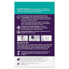 Mederma discreet translucent patch shows concealment with protection against contamination.