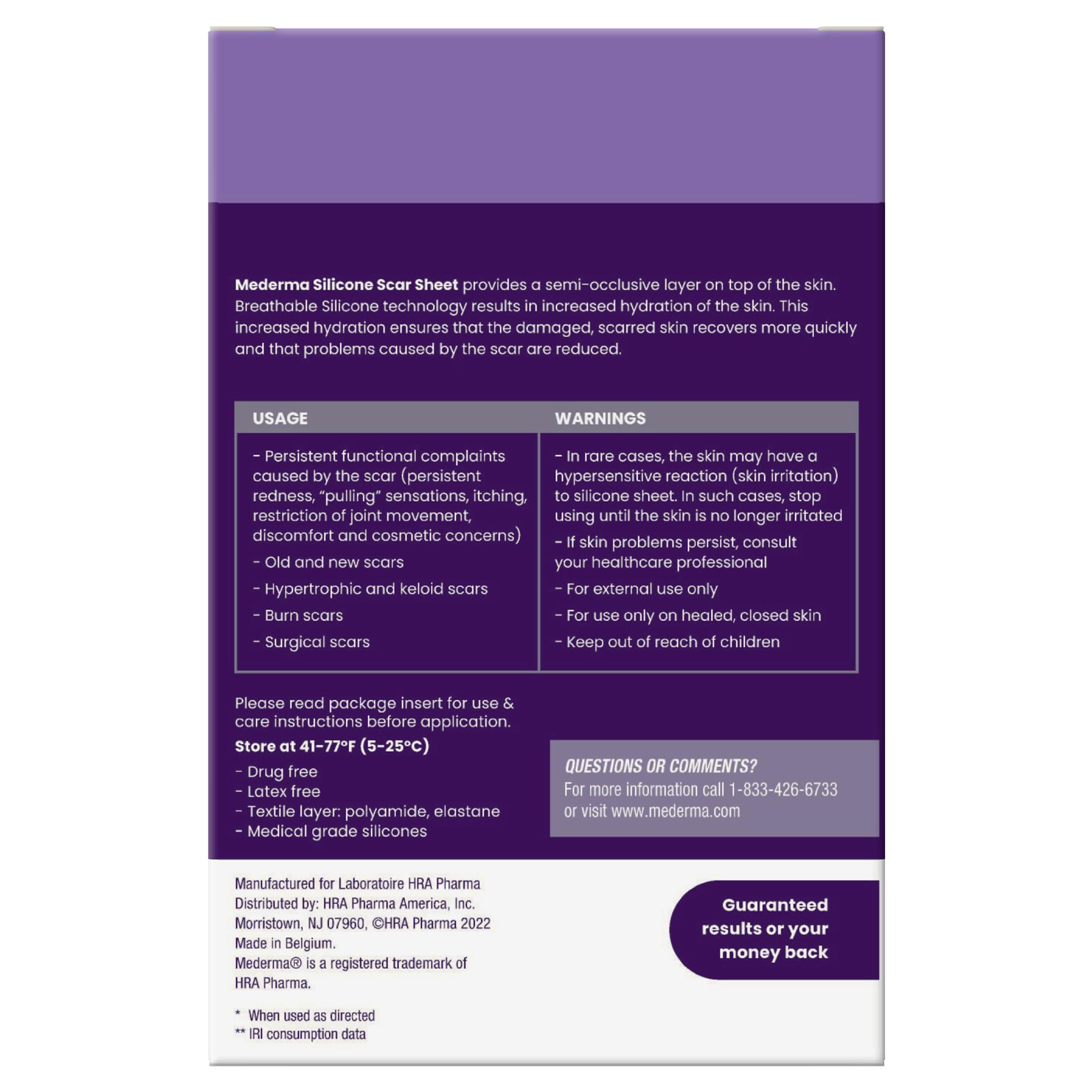Mederma silicone scar sheet is HSA/FSA eligible for budgeting.