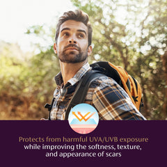 Mederma Scar Cream Plus SPF 30 SPF 30 icon highlights sun protection benefits.