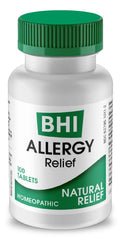 MediNatura BHI allergy-relief bottle front for quick daily relief without drowsiness.