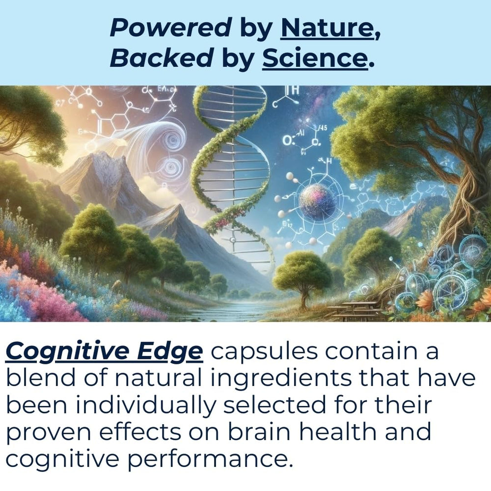 Ingredients blend visual representing natural components of Cognitive Edge