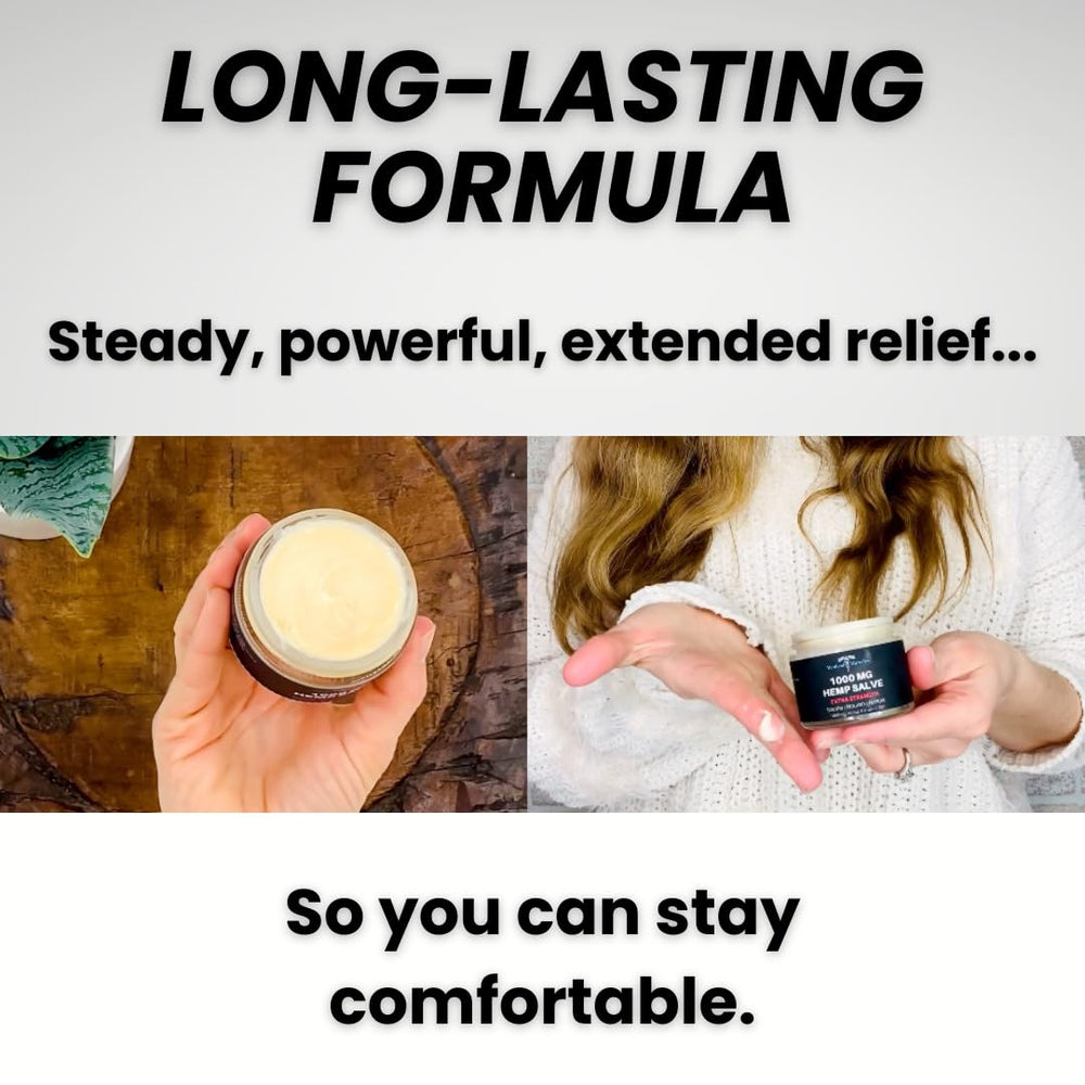 Medical Miracles hemp 3000mg salve applied to knee for joint support.