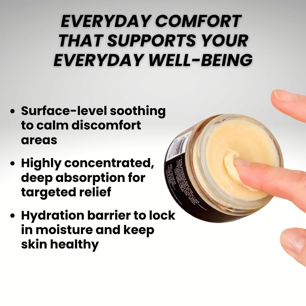 Medical Miracles hemp 3000mg salve used on neck and shoulders for relief.