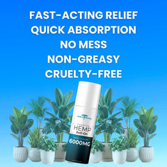 Medical Miracles Roll On label emphasizes 6000mg hemp infusion.