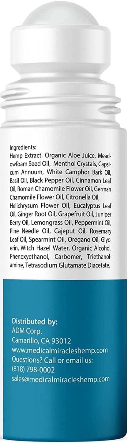 Close-up of Hemp Roll-On applicator showing 6000mg dose