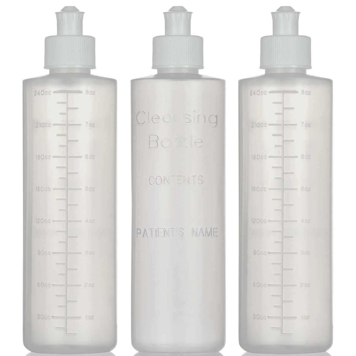 Medical Sales Supply perineal lavette bottle side view shows compact design for one-handed use.