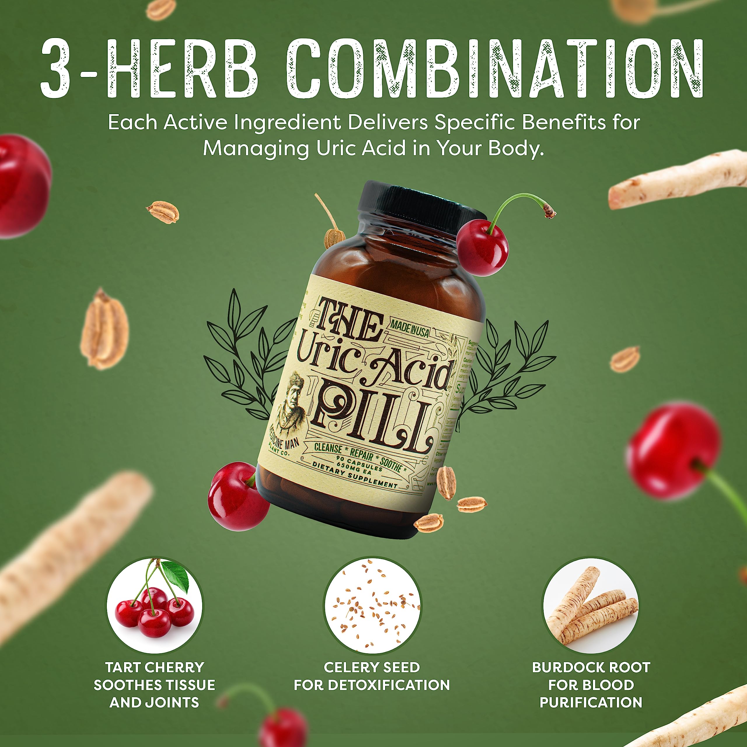 Medicine Man tart cherry extract ingredient detail for natural wellness.