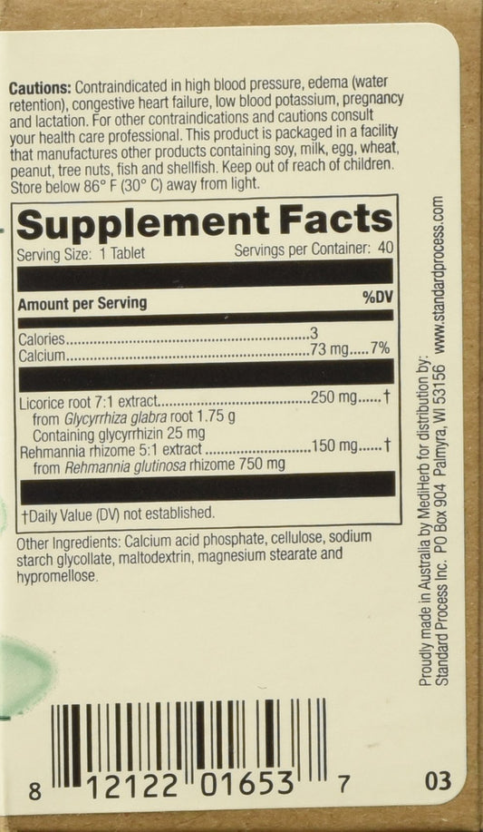 Mediherb Adrenal Complex 40 Tabs product label