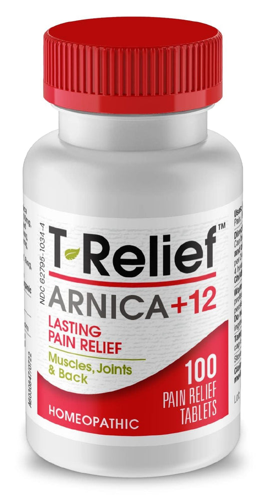 MediNatura T-Relief Arnica bottle for everyday comfort and fast-acting relief.