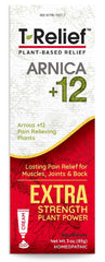 MediNatura T-Relief Arnica Cream tube closeup for soothing muscle discomfort.