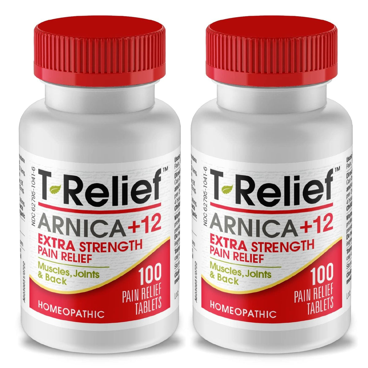 MediNatura T-Relief bottle pours showing fast-acting relief for whole-body comfort.