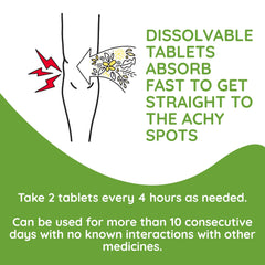 MediNatura T-Relief quick-dissolve tablets for rapid action.