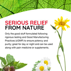 MediNatura T-Relief Pain outer packaging emphasizes a clean, gluten-free formula.