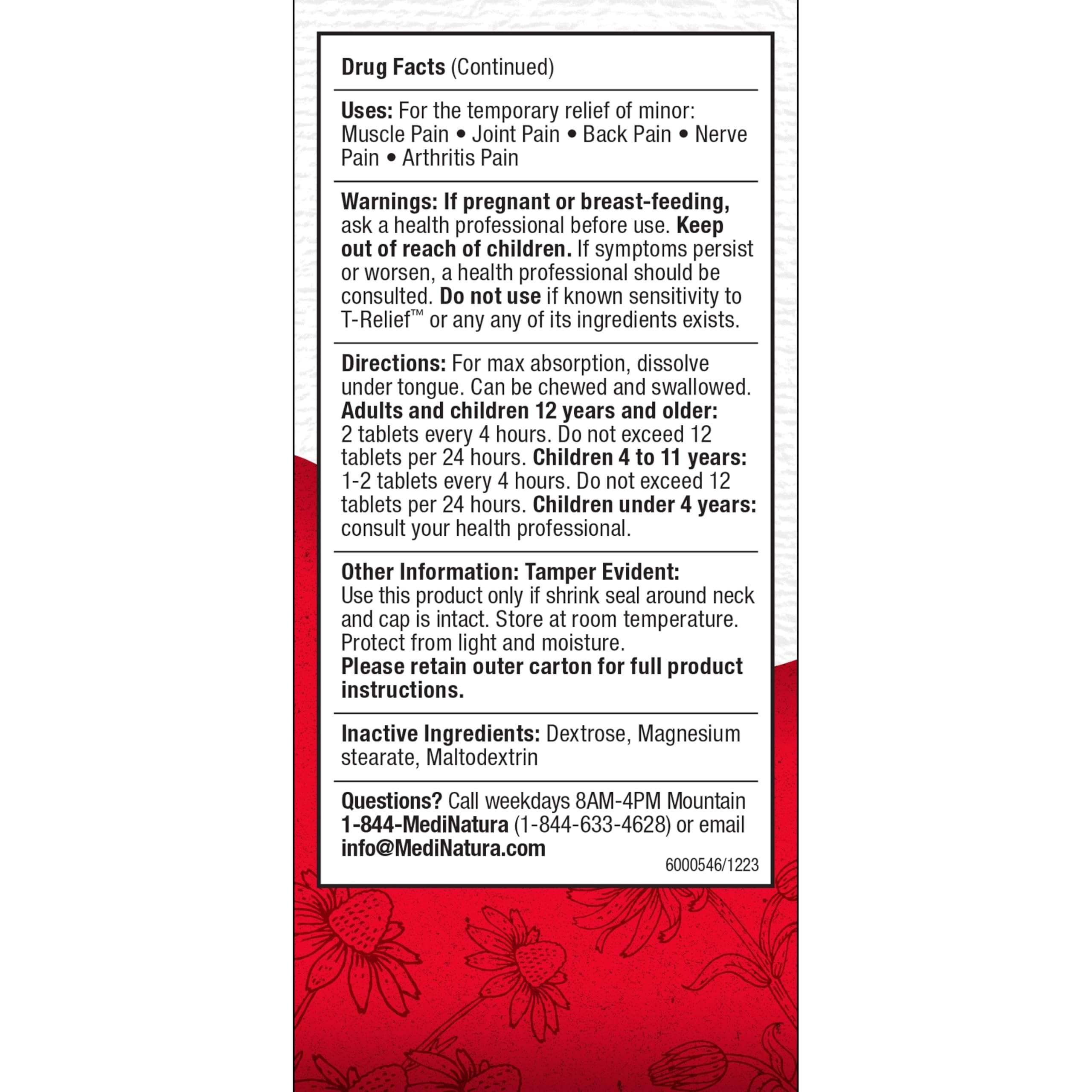 MediNatura T-Relief Pain two-pack option shows value and portability.
