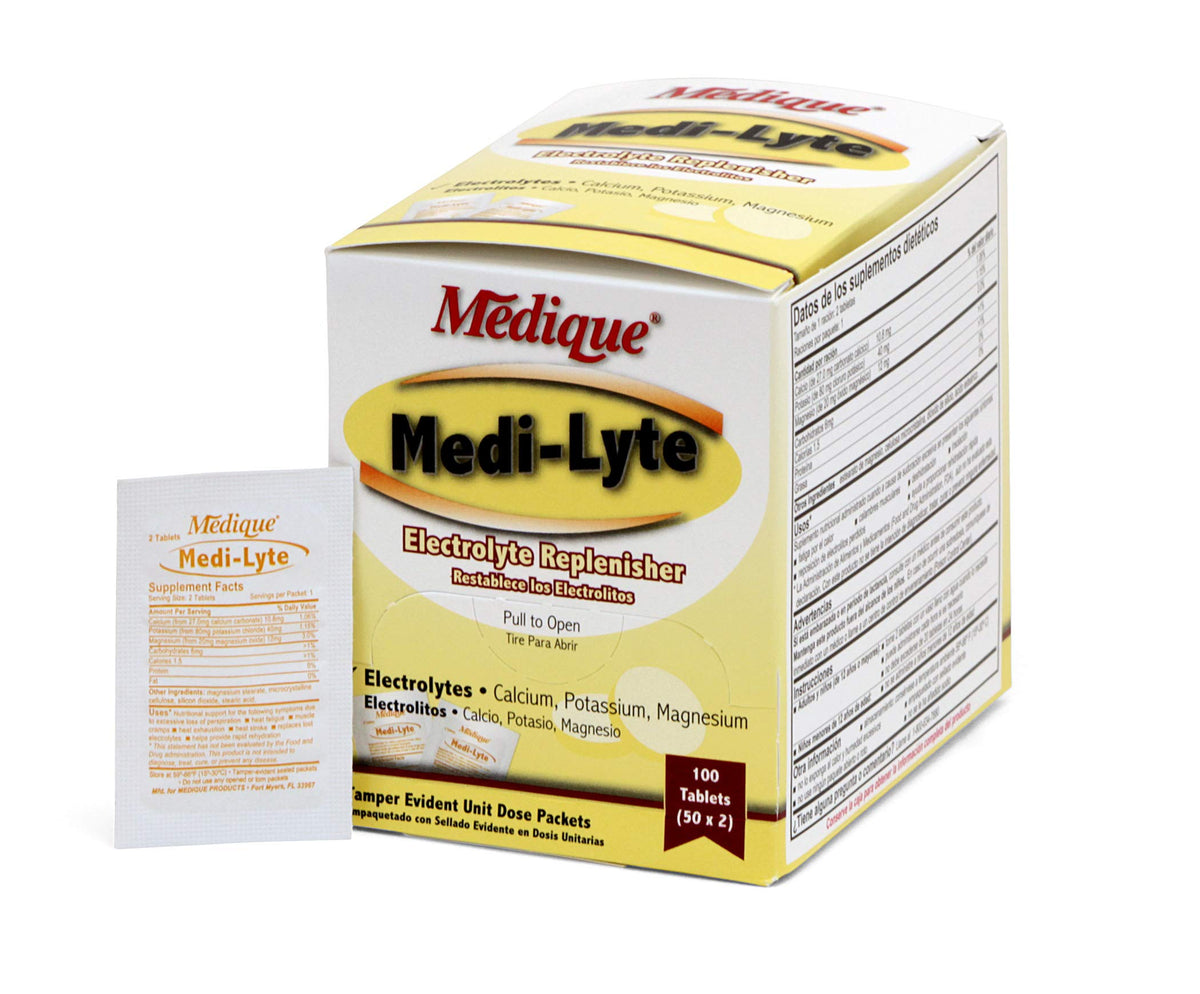 Medique Medi-Lyte electrolyte tablets packaging - front view