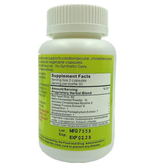 Meditalent Kong May powders with spoon, showcasing natto-fermented powder and mushroom blend.