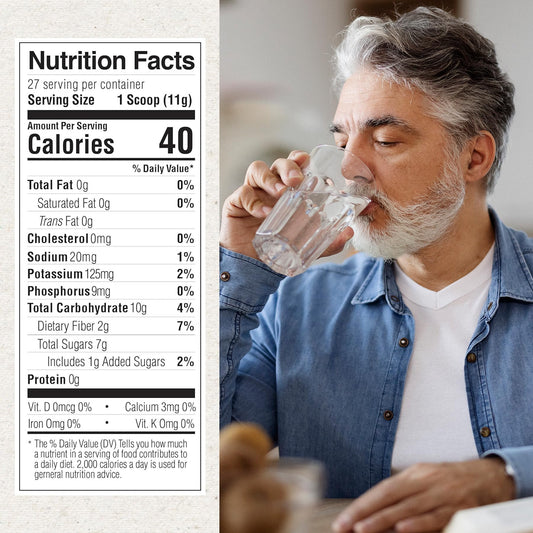 Medtrition Banatrol prebiotics powder scoop highlighting gut health support.