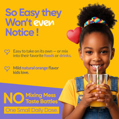 Allergen-free and sugar-free label on HyFiber Kids packaging