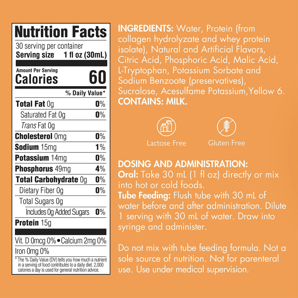 Medtrition ProSource NoCarb Orange Creme serving ready to blend into shakes