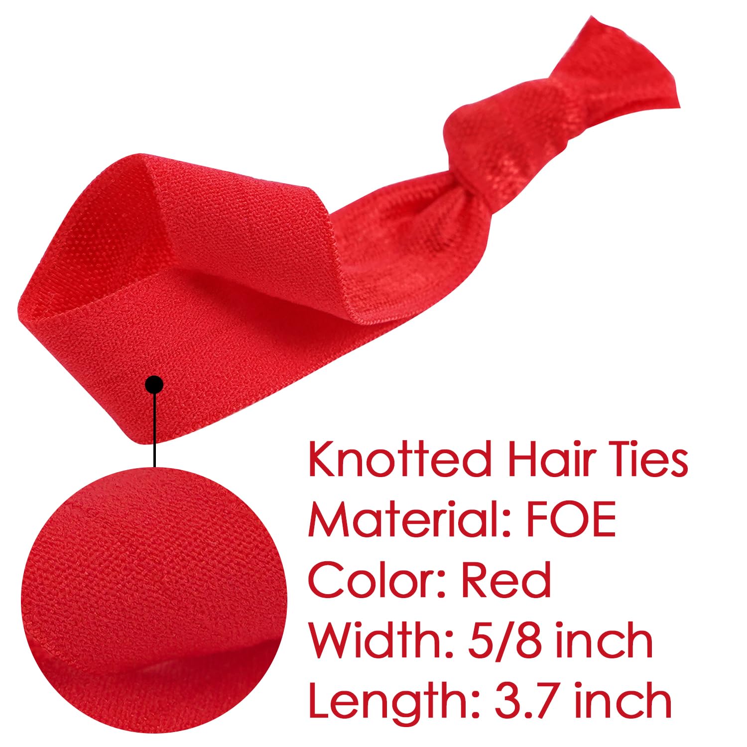 MEEDEE red hair ties with satin finish offer creaseless, comfortable hold.