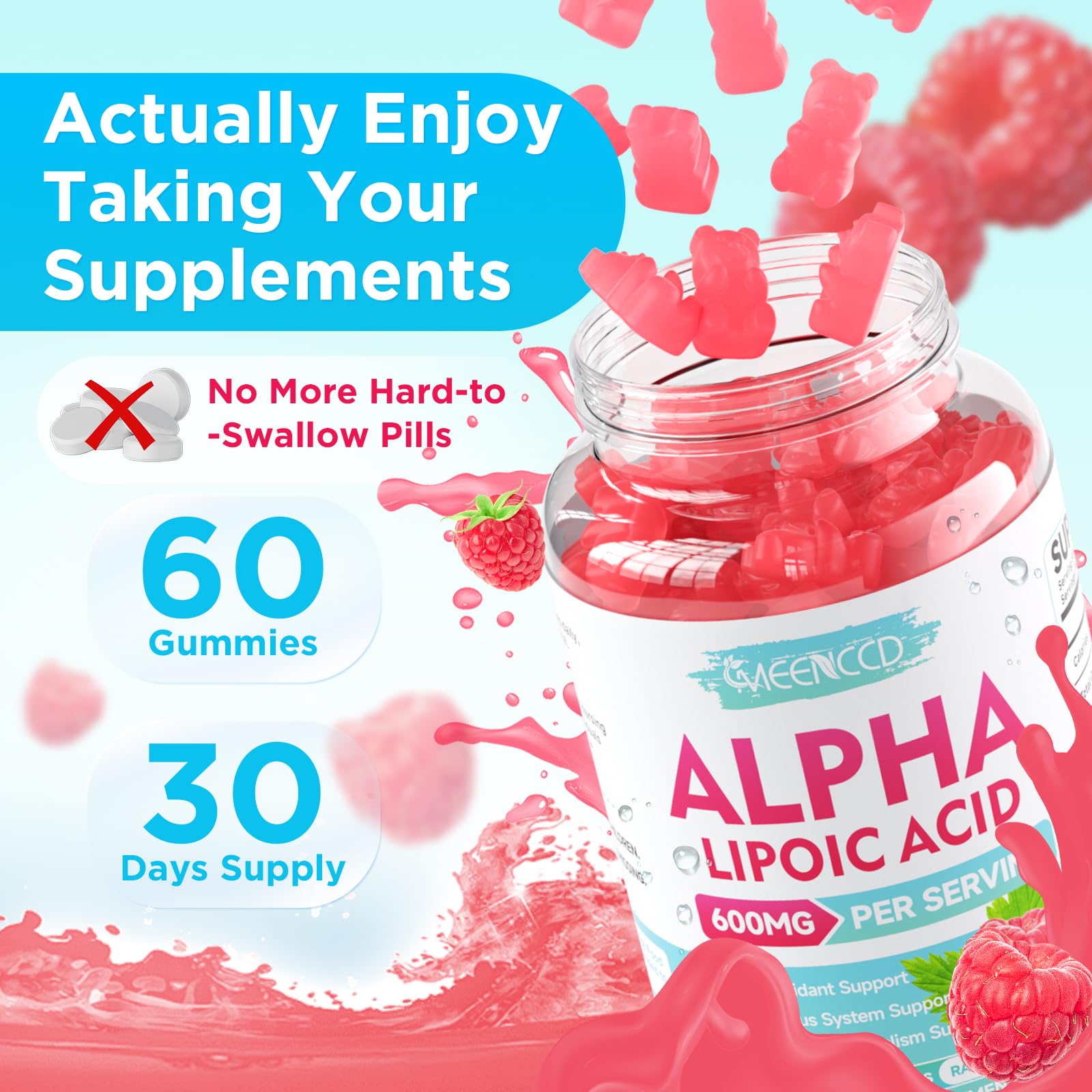 Ingredient list for MEENCCD ALA gummies