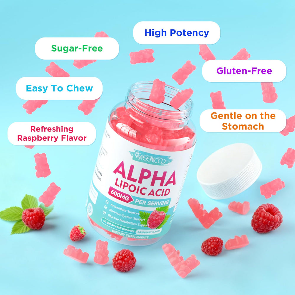 Sugar-free raspberry gummy ingredient panel