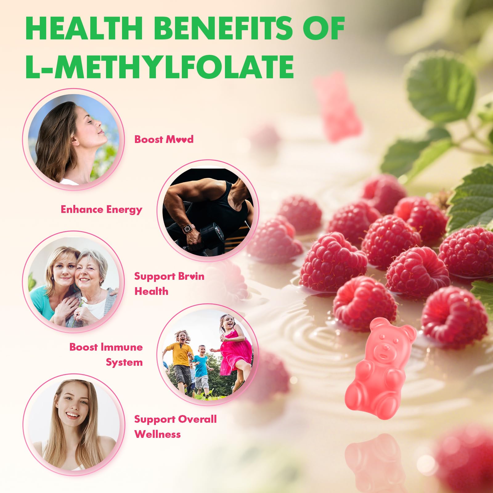 Immunity support and methylation with 5-MTHF gummies