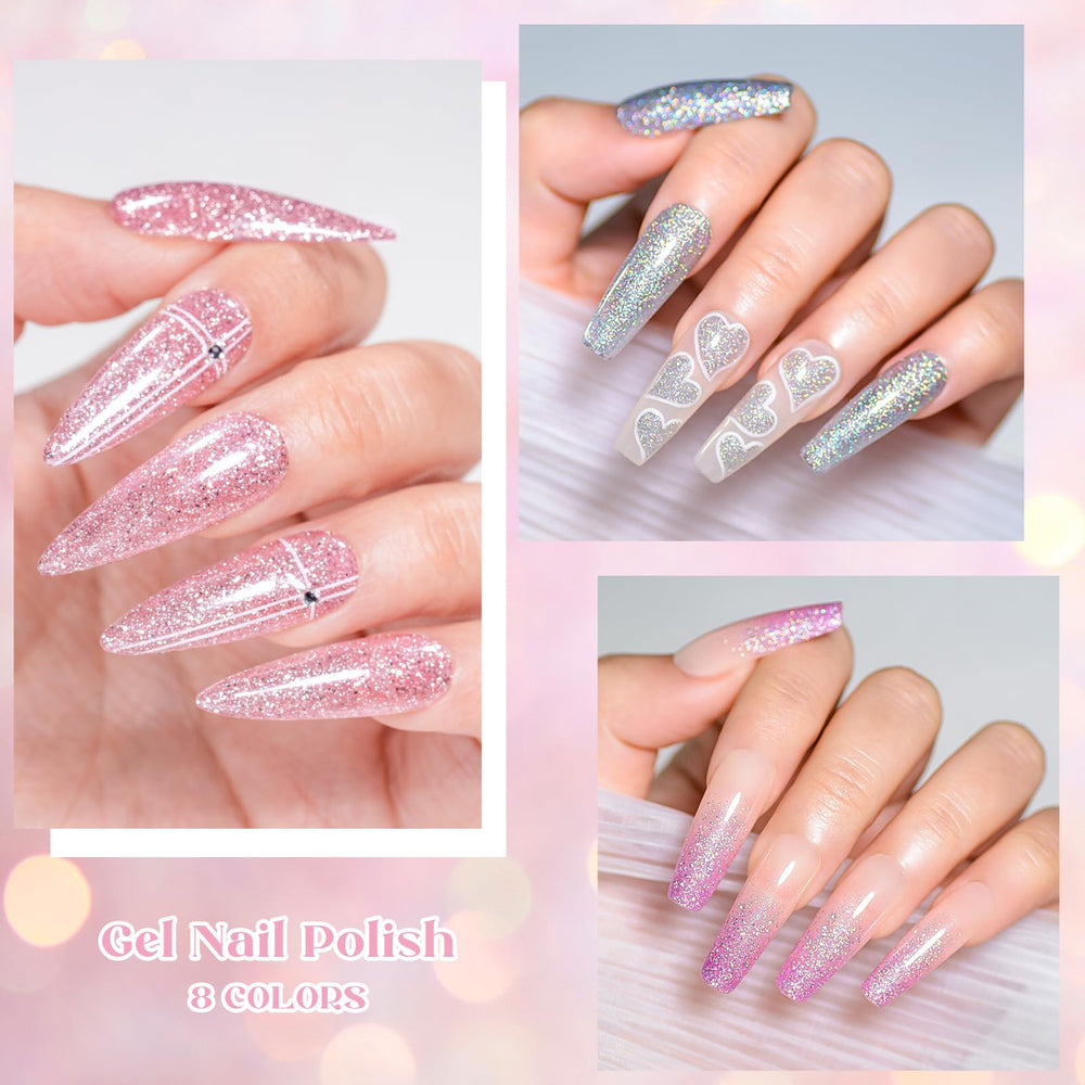 MEET ACROSS neon pink 7ml bottle showing reflective sparkle under flash.