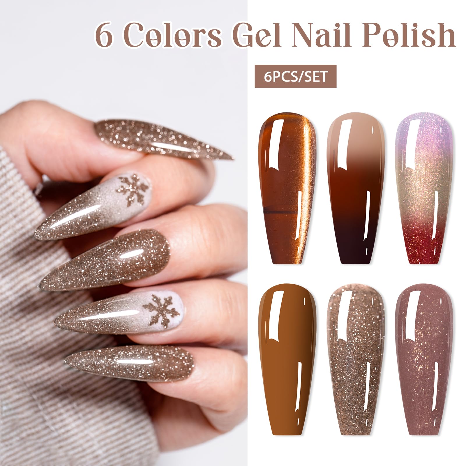 MEET ACROSS caramel close-up shows warm shade and glossy finish