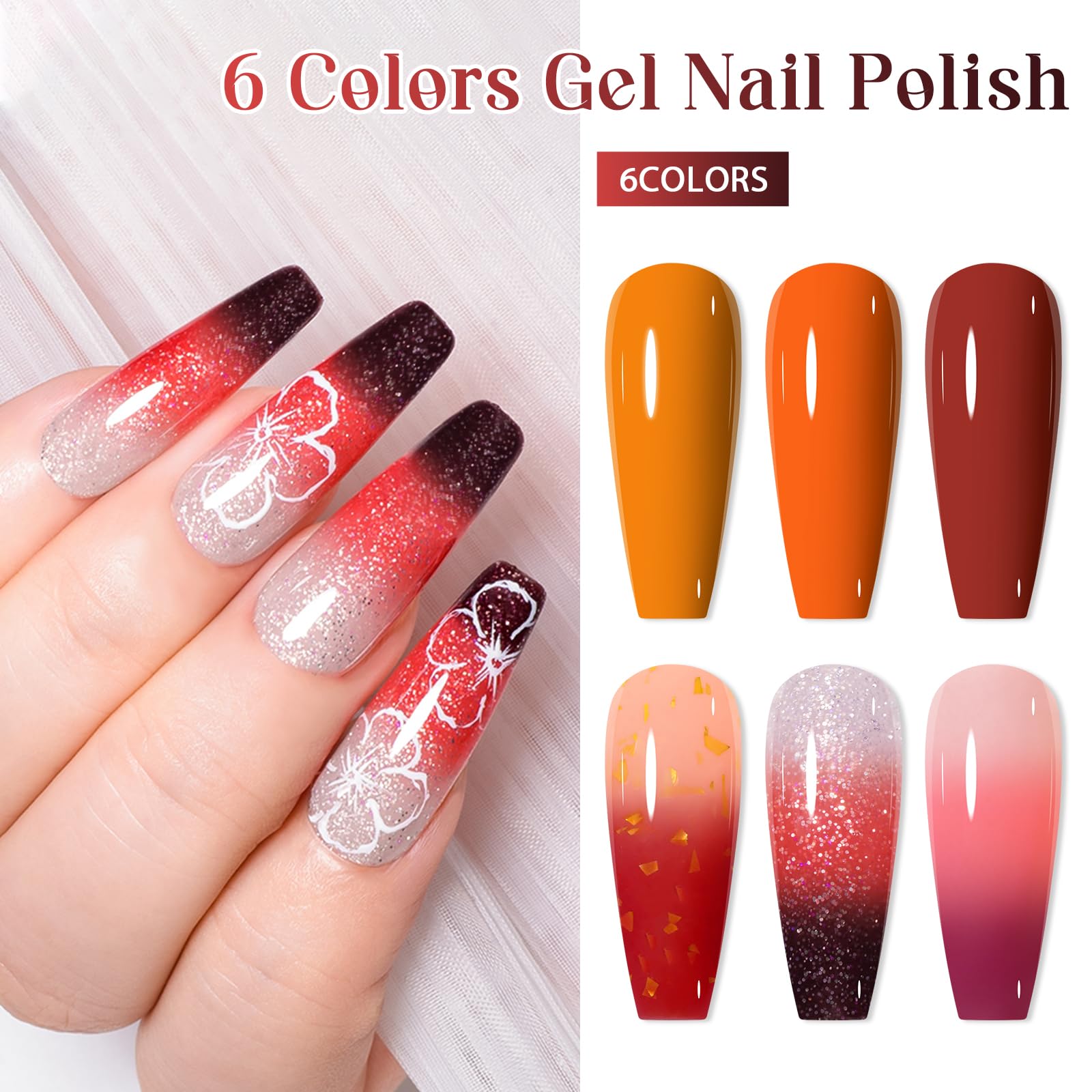 MEET ACROSS color-changing gel polish showing temperature-driven color shifts