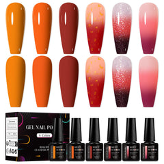 MEET ACROSS gel nail polish set with six colors for versatile at-home manicures