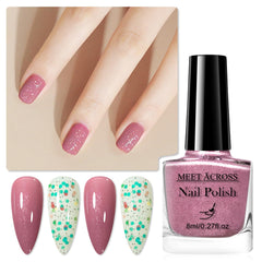 MEET ACROSS nail polish set dual pack showcases two shades for diverse nail art designs.