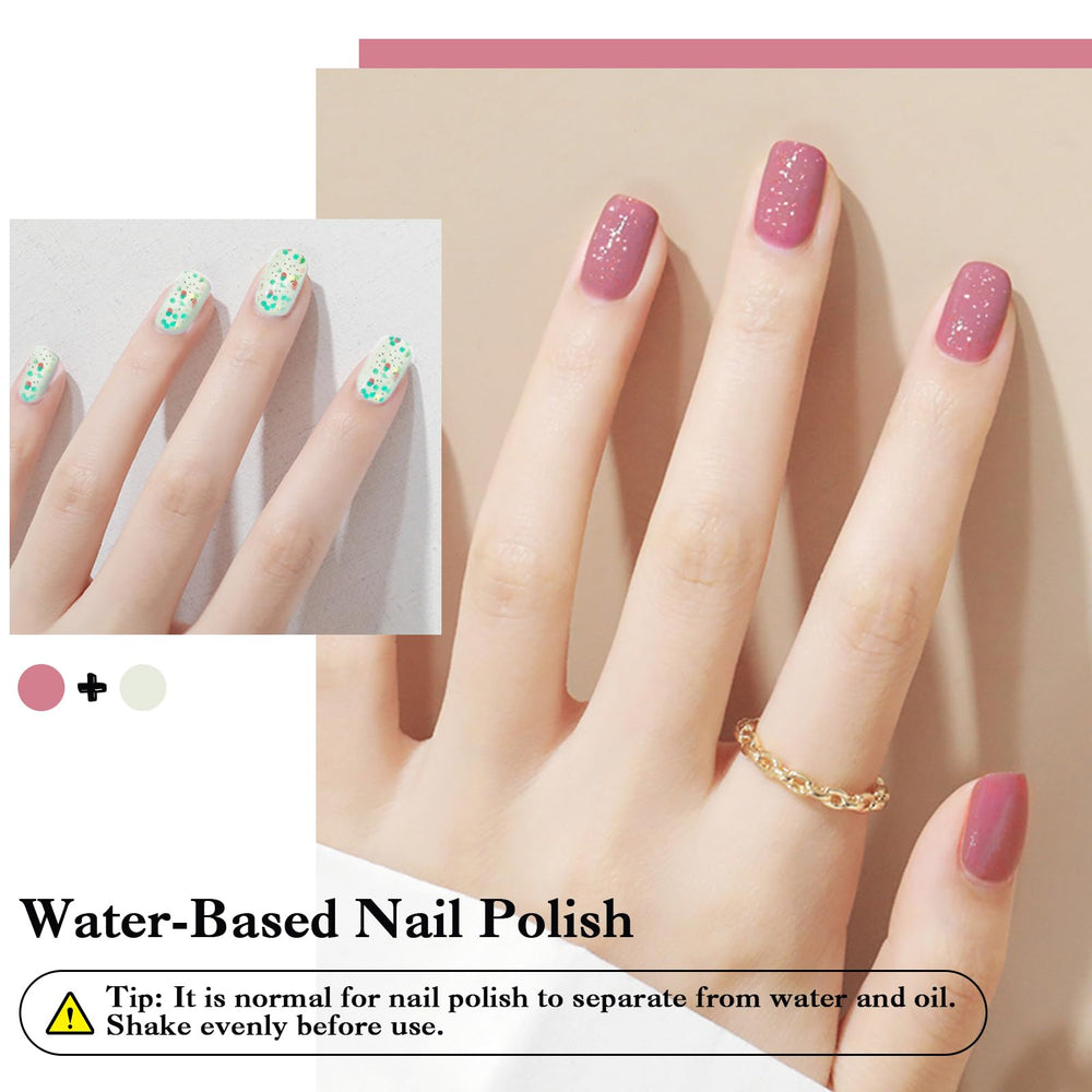 MEET ACROSS nail polish set low-odor formula keeps application comfortable.
