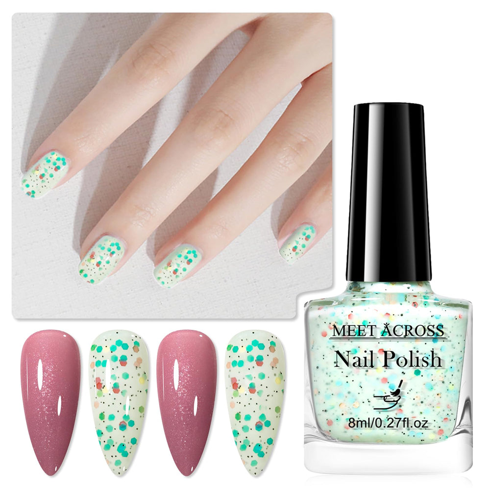 MEET ACROSS nail polish set professional brush provides smooth, even coverage with each stroke.