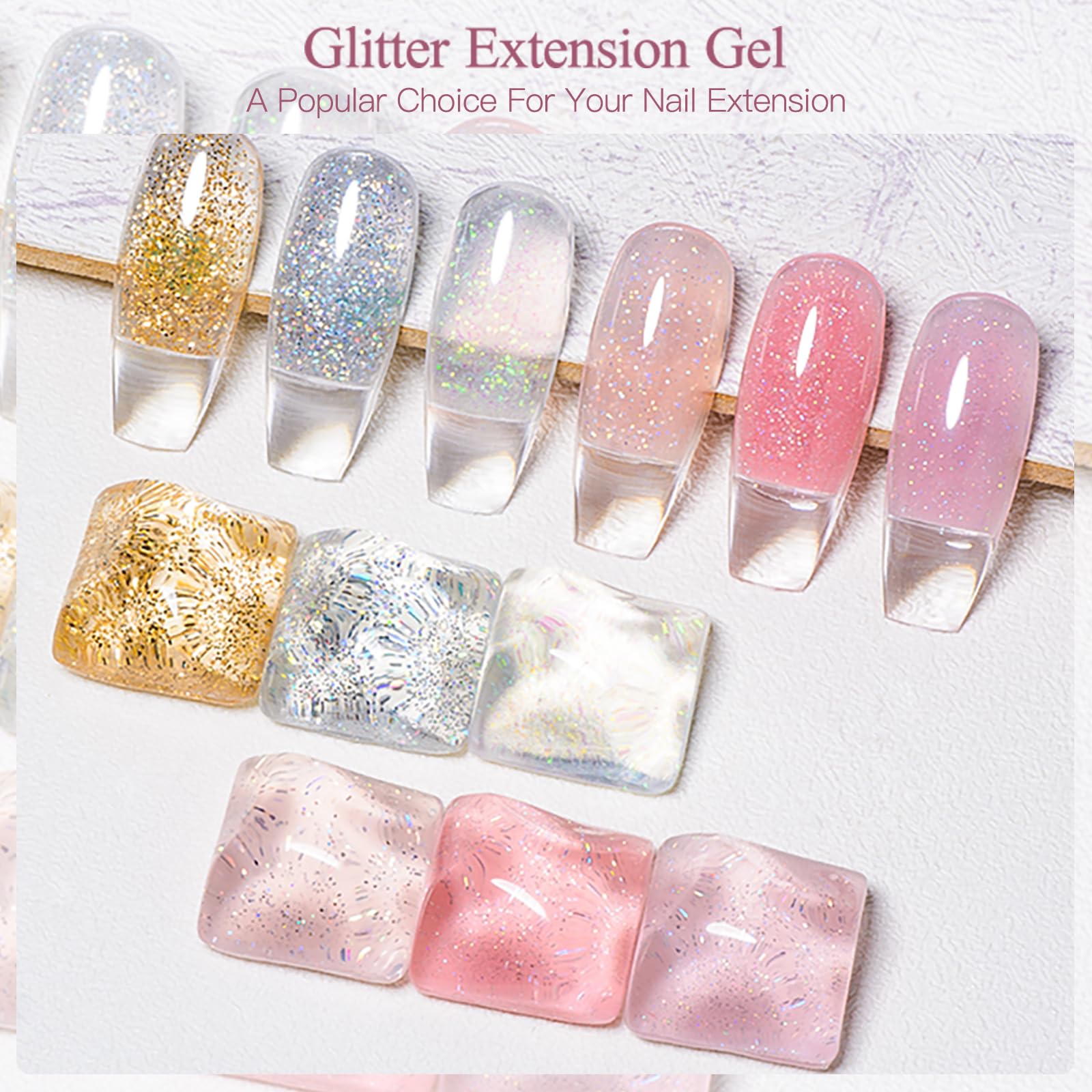 MEET ACROSS Poly Gel Set eco-friendly ingredients badge on packaging.