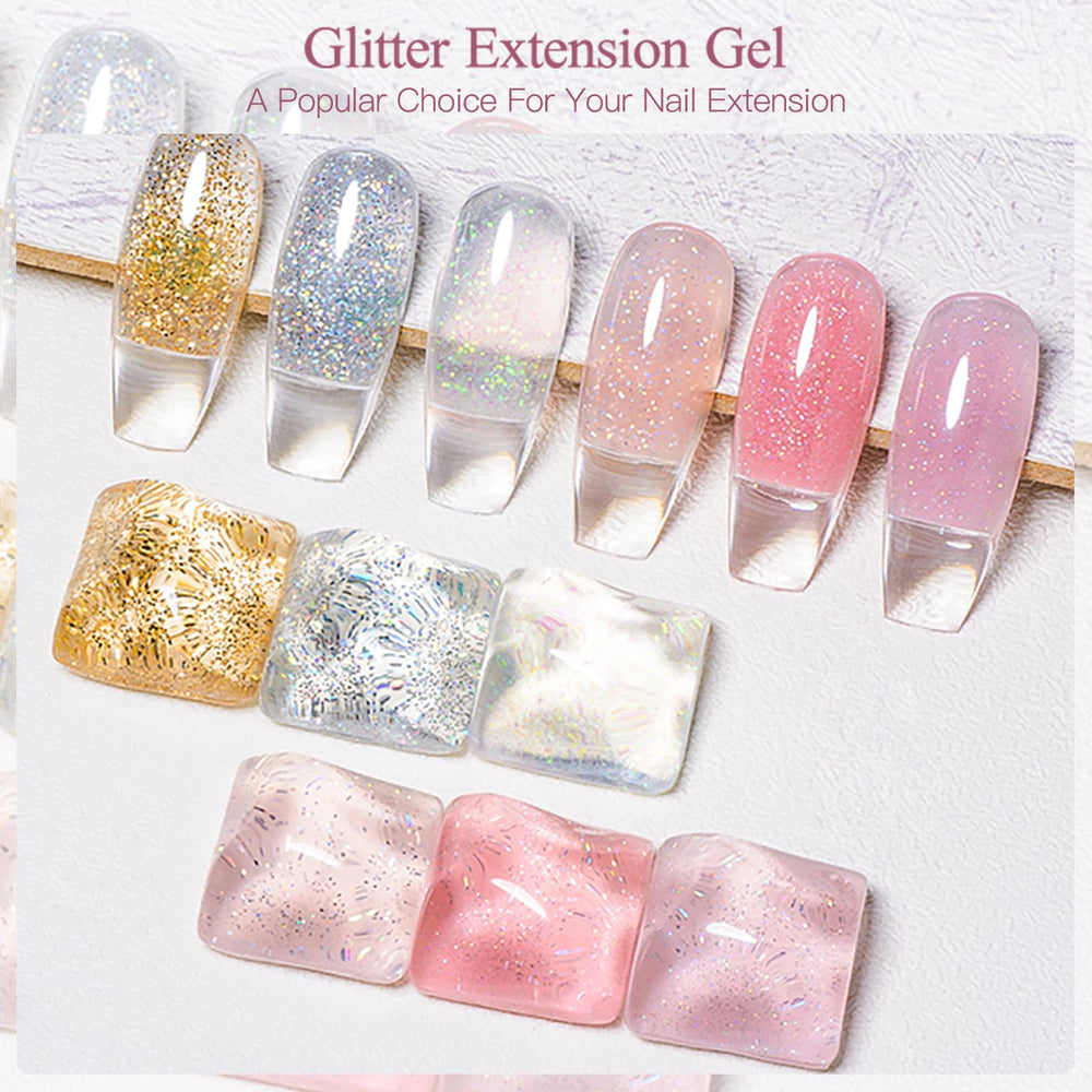 MEET ACROSS Poly Gel Set eco-friendly ingredients badge on packaging.