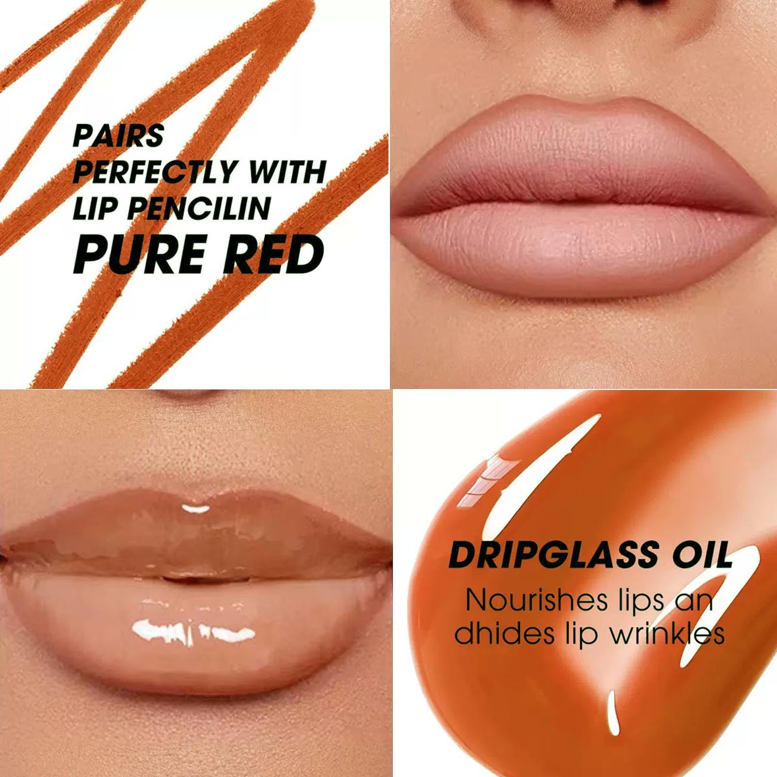 Mefyhtune brown lip gloss delivers rich color and radiant shine.