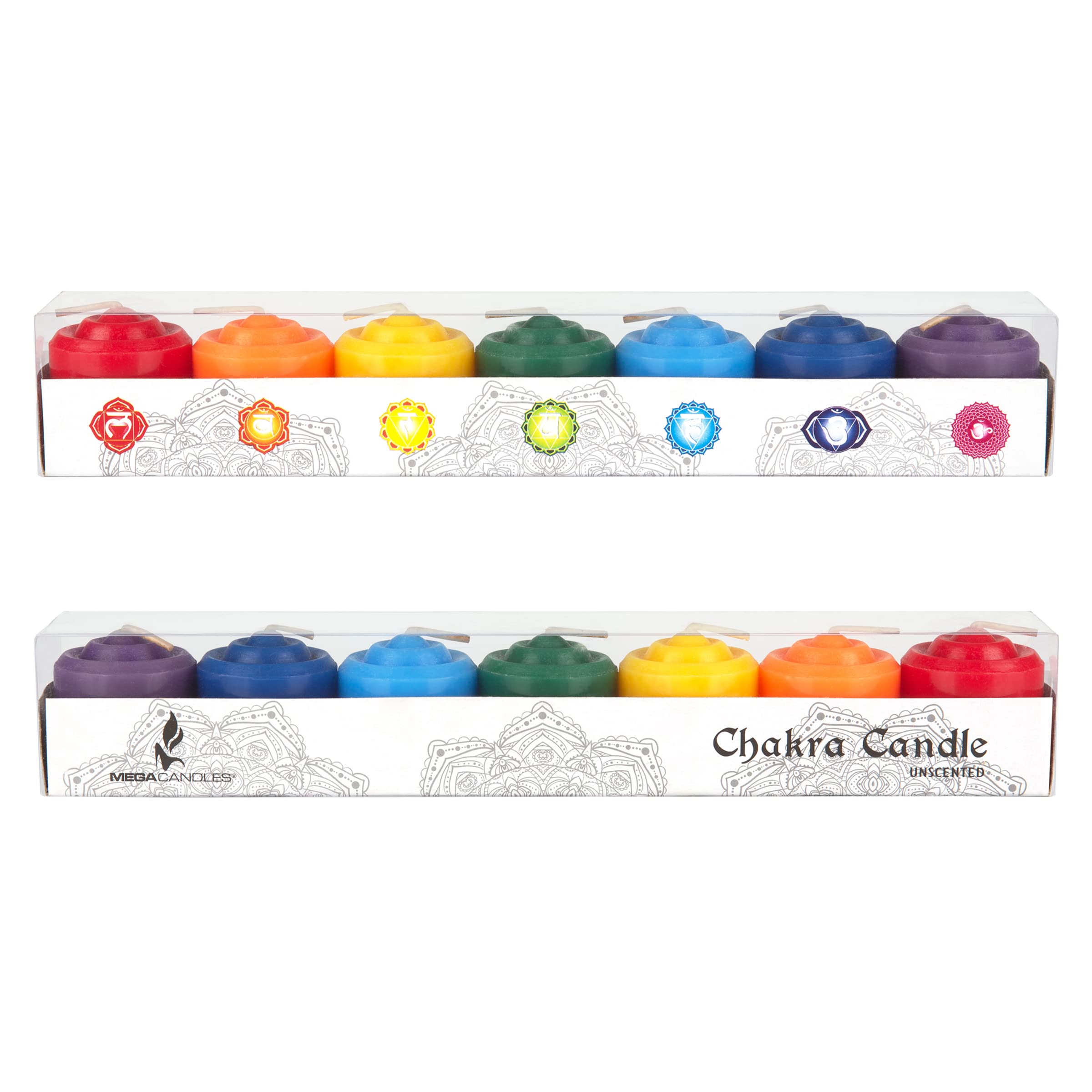 Mega Candles hand-poured paraffin wax ensures consistent color and quality.