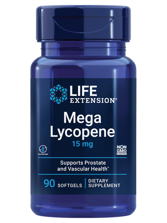 Life Extension Mega Lycopene bottle front label