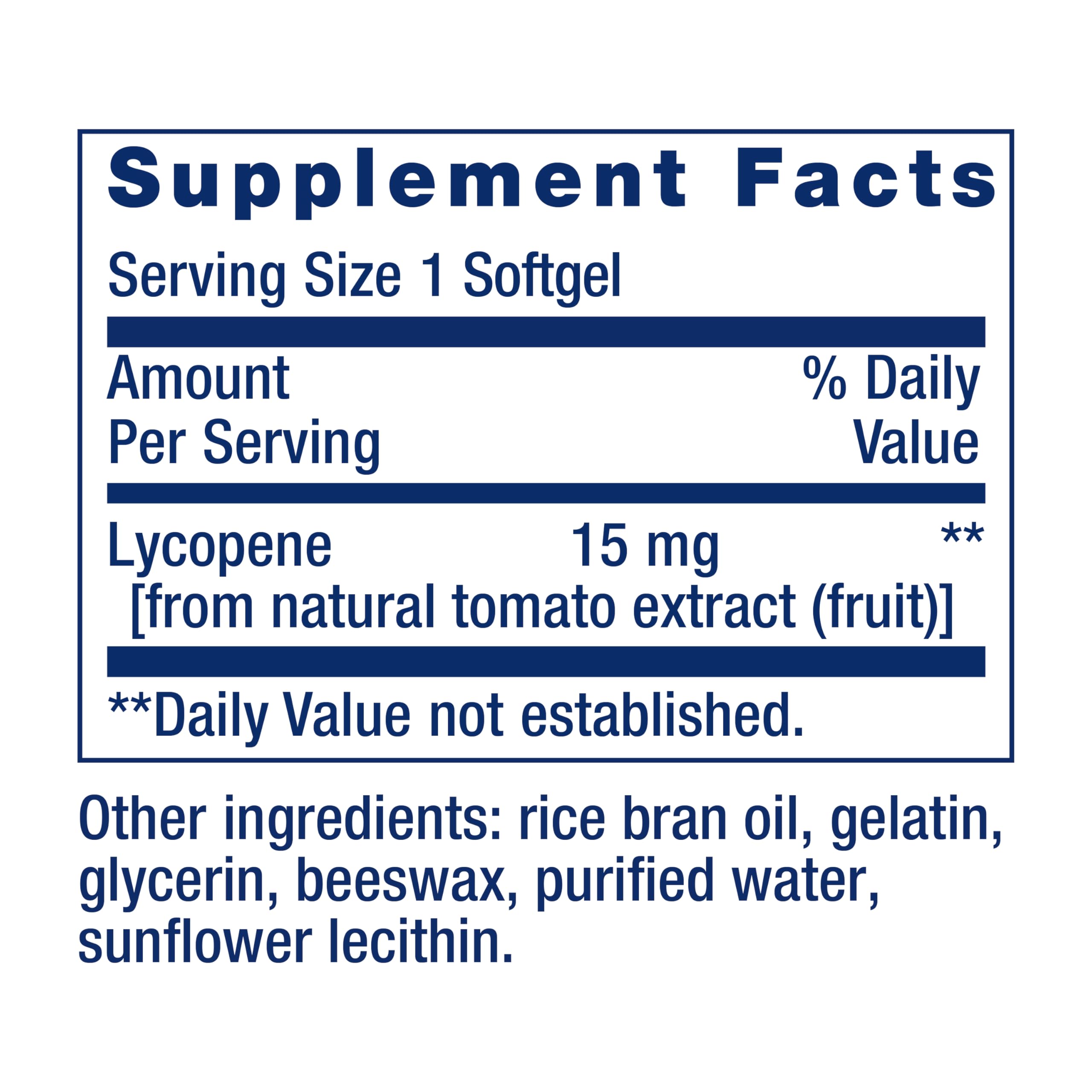 Mega Lycopene packaging box with bottle