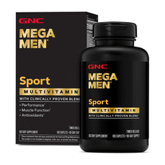 Mega Men Sport Multivitamin Caplets bottle front view
