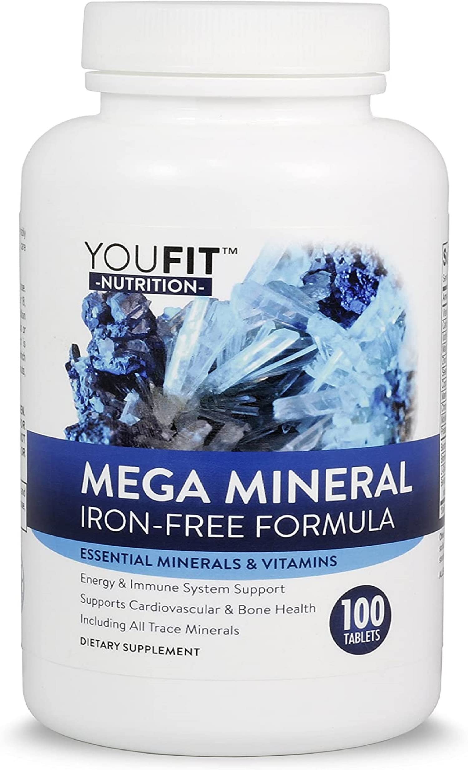 Mega Minerals bottle front view with Youfit Nutrition branding