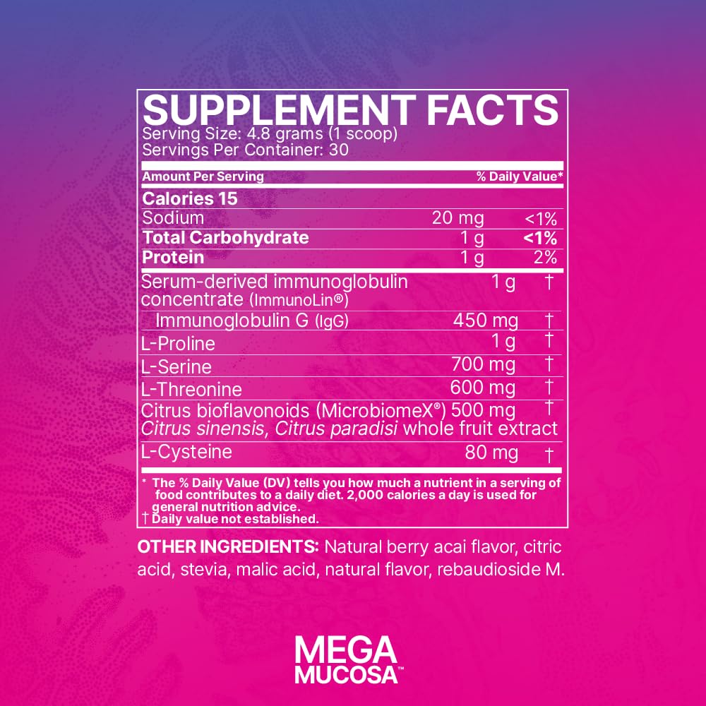 Berry Acai flavored powder with scoop