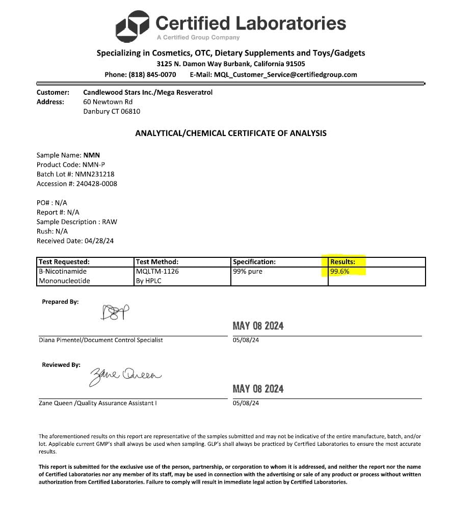Micronized trans-resveratrol powder illustration
