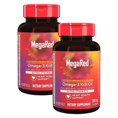 MegaRed krill oil 500mg bottle with EPA and DHA