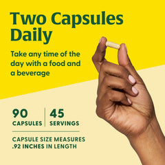 MegaFood MegaFlora daily capsules image highlighting convenient two-capsule serving