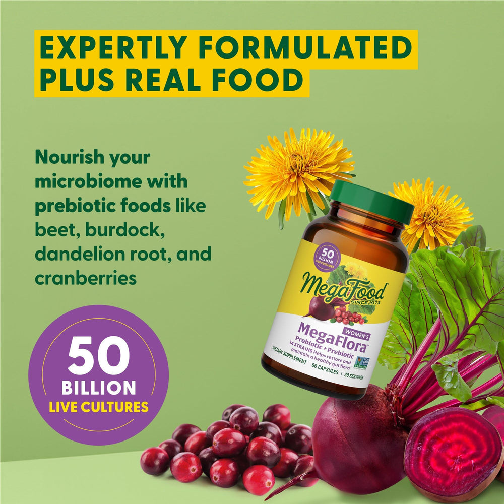 Prebiotic ingredients beet, burdock root and dandelion root